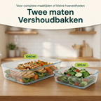 Vivid Green Meal-Prep-Behälter Glas 10 Stück