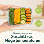 Vivid Green Meal-Prep-Behälter Glas 10 Stück