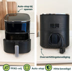 Vivid Green Heißluftfritteuse mit Display 5L