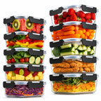 Vivid Green Meal-Prep-Behälter Glas 10 Stück