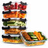 Vivid Green Meal-Prep-Behälter aus Glas, 6 Stück