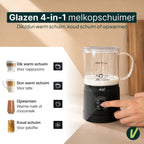 Vivid Green Glas-Milchaufschäumer - 400 ml