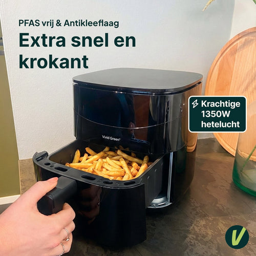 Vivid Green Heißluftfritteuse mit Display 3L
