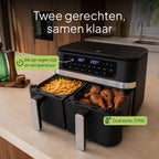 Vivid Green Doppel-Heißluftfritteuse 11L