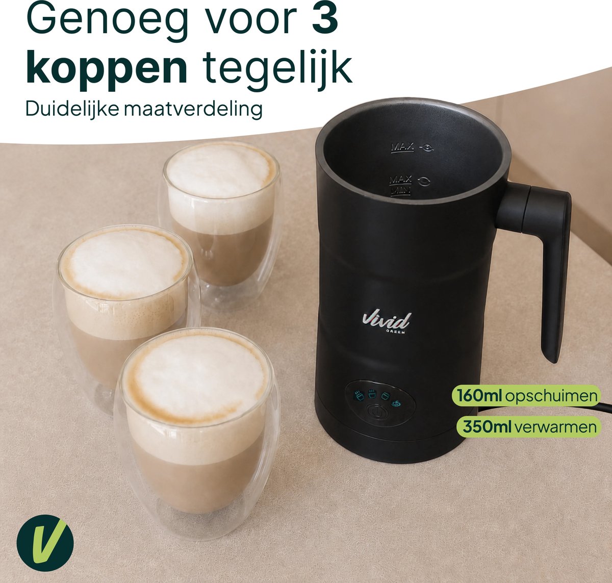 Vivid Green Milchaufschäumer - 350ML