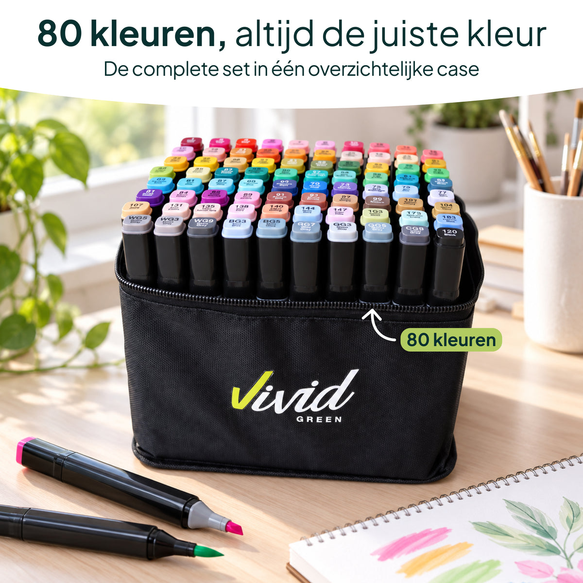 Vivid Green Twinmarker 80 Stück - Alkoholmarker