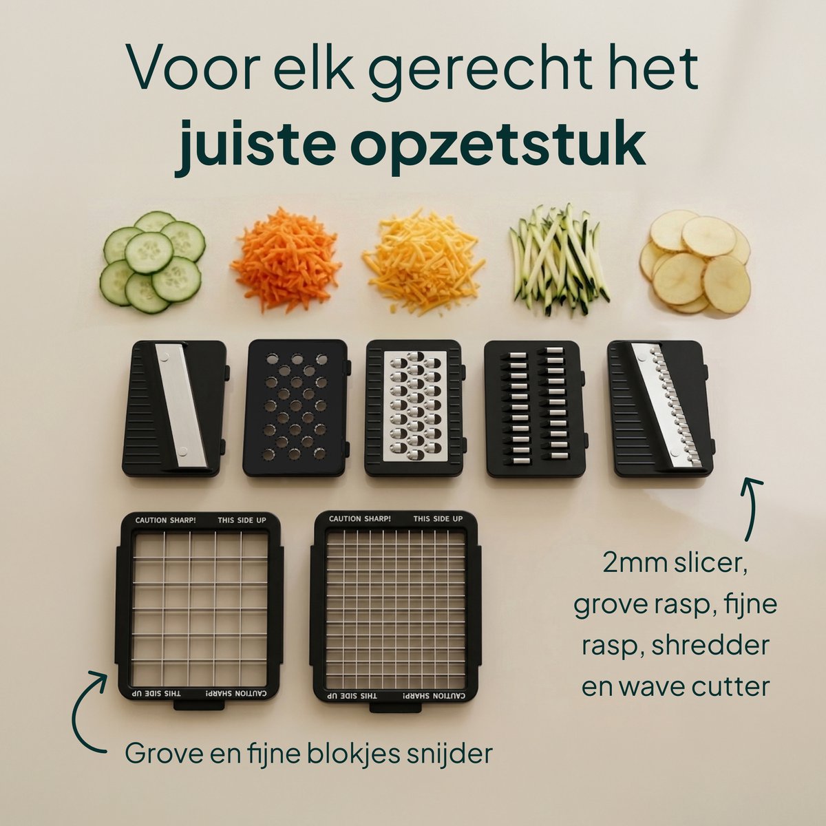 Vivid Green Gemüseschneider und Meal-Prep-Behälter Multifunktional