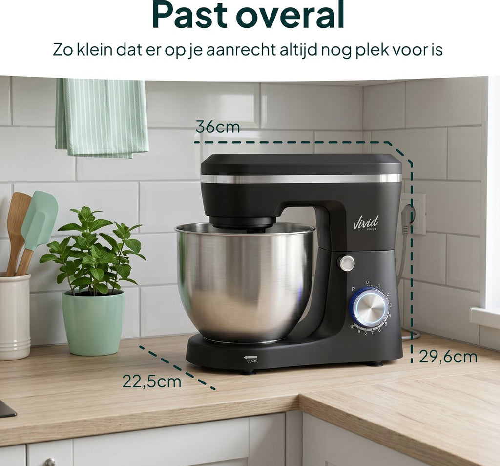 Vivid Green Küchenmaschine 1500W - 3,8L Rührschüssel