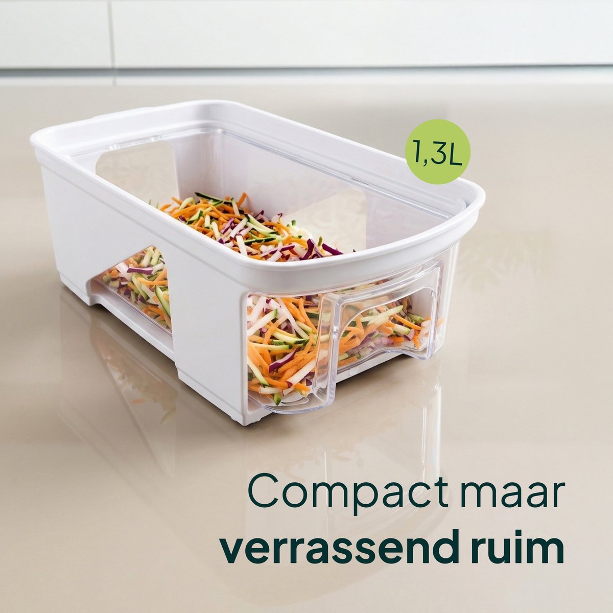 Vivid Green Gemüseschneider und Meal-Prep-Behälter Multifunktional