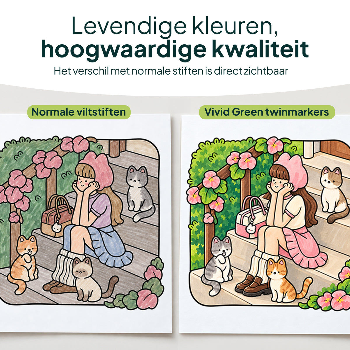 Vivid Green Twinmarker 80 Stück - Alkoholmarker