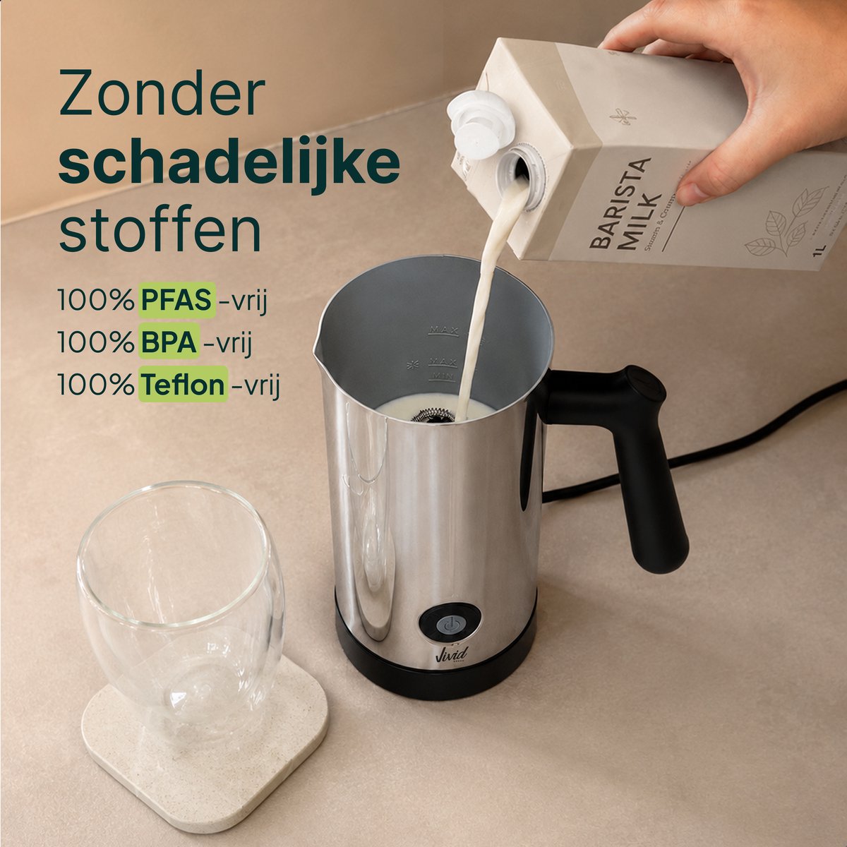 Vivid Green Luxe Milchaufschäumer - 350 ml