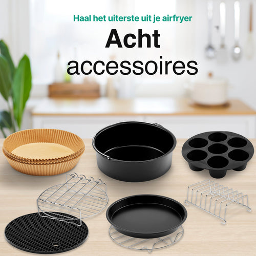 Vivid Green Heißluftfritteusen-Zubehör, 8-teiliges Set
