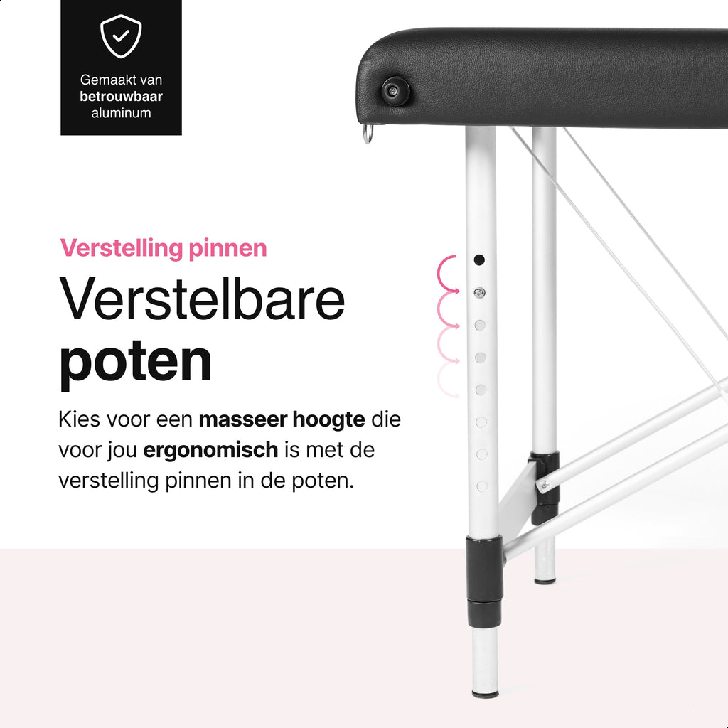 Vivid Green Massageliege 3 Zonen - Klappbar - 8 Höhenverstellungen
