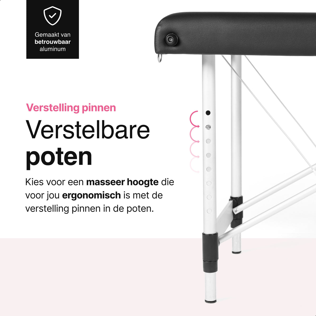Vivid Green Massageliege 3 Zonen - Klappbar - 8 Höhenverstellungen