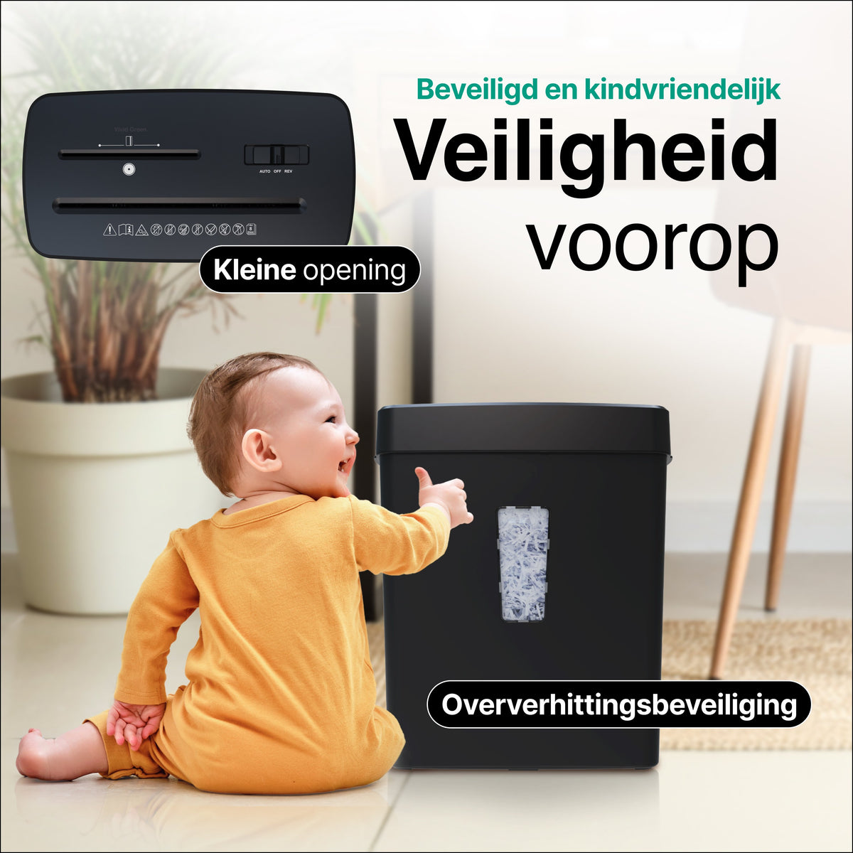 Vivid Green Aktenvernichter 13L - Schwarz
