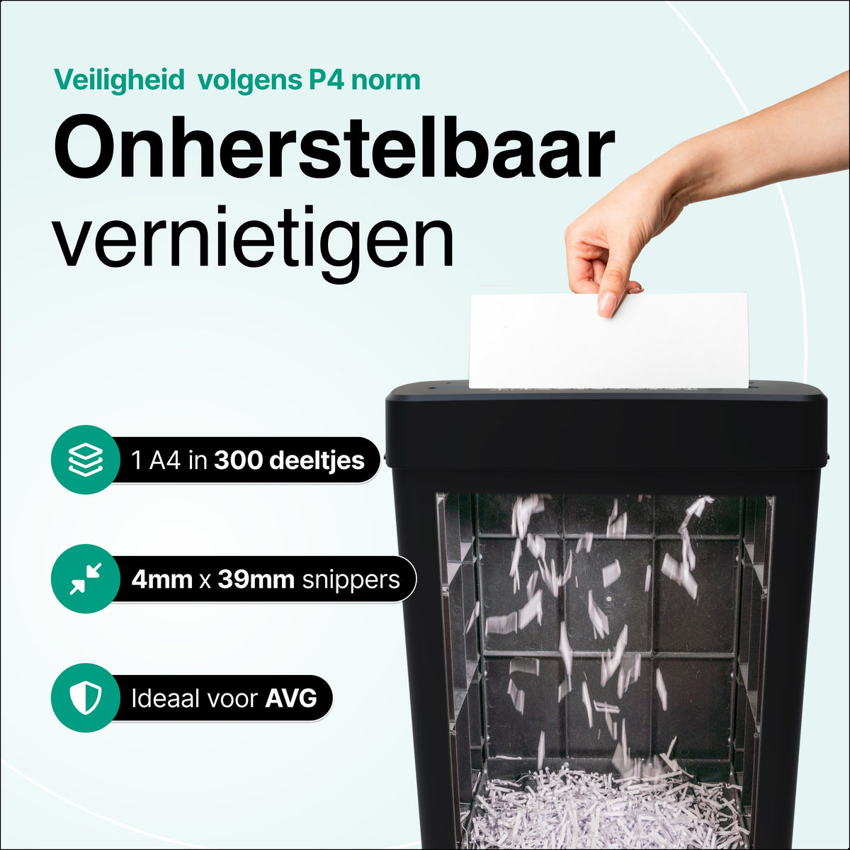 Vivid Green Aktenvernichter 13L - Schwarz