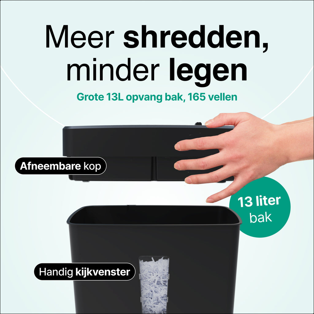 Vivid Green Aktenvernichter 13L - Schwarz