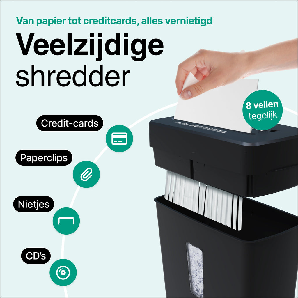Vivid Green Aktenvernichter 13L - Schwarz