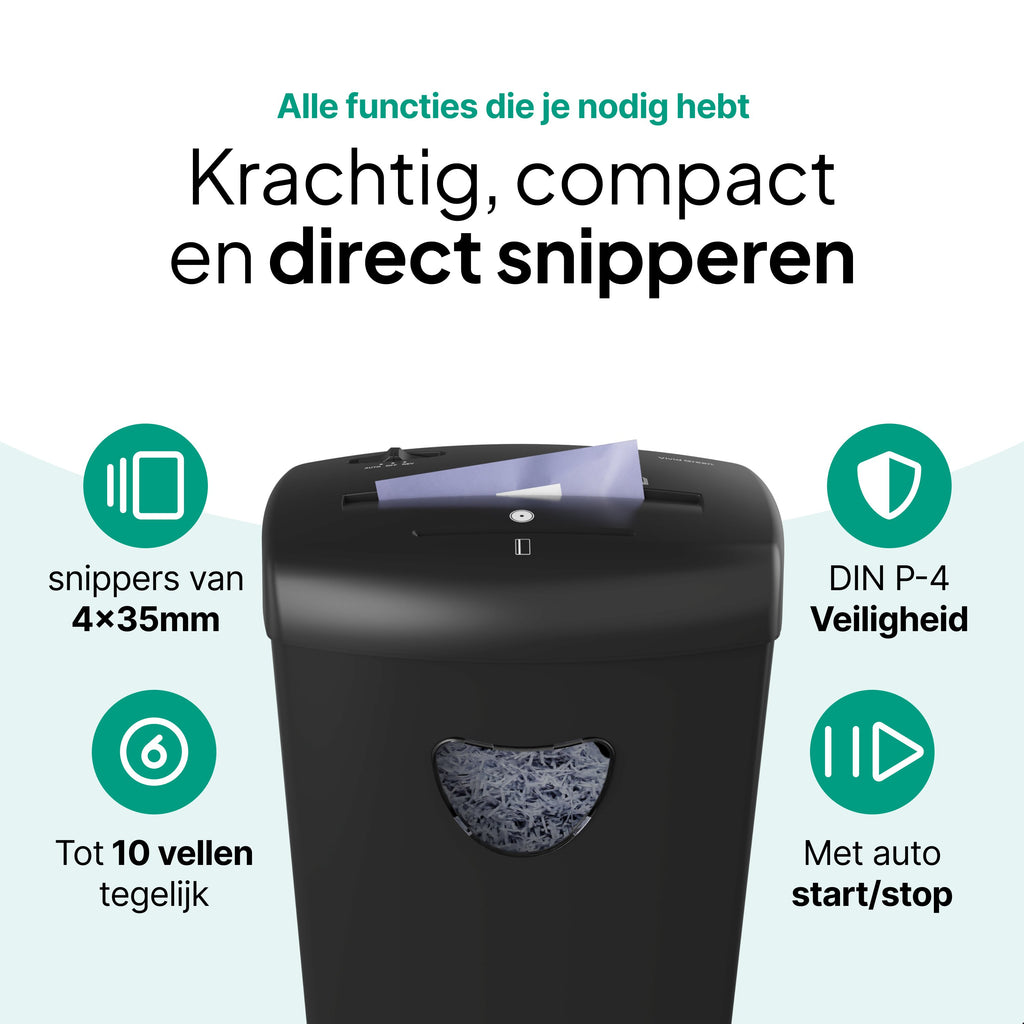 Vivid Green Aktenvernichter 21L - Schwarz