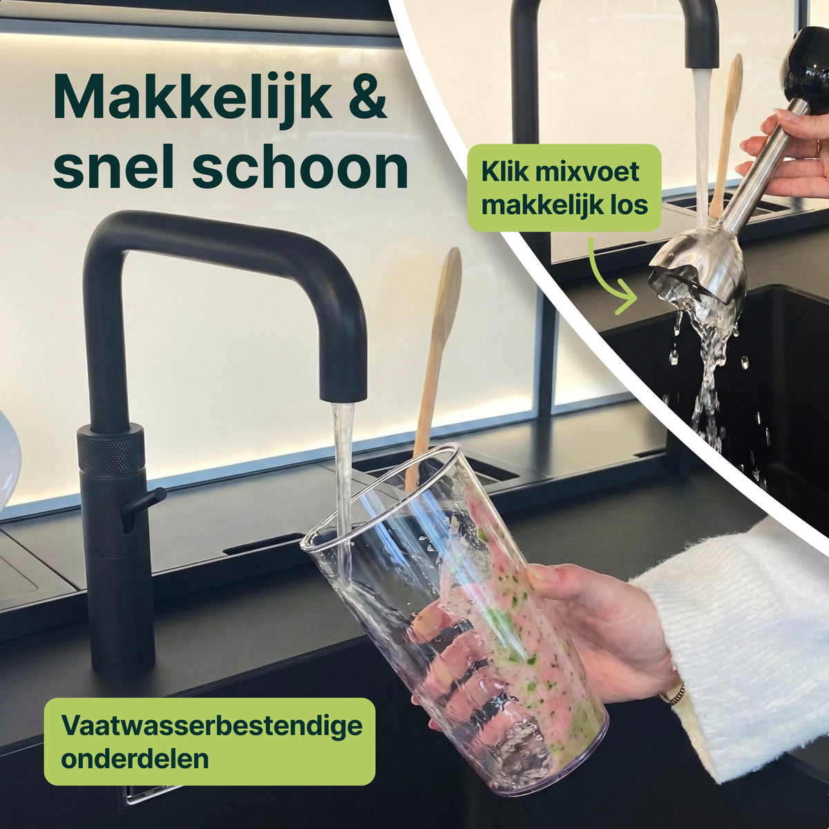 Vivid Green Stabmixer mit Messbecher