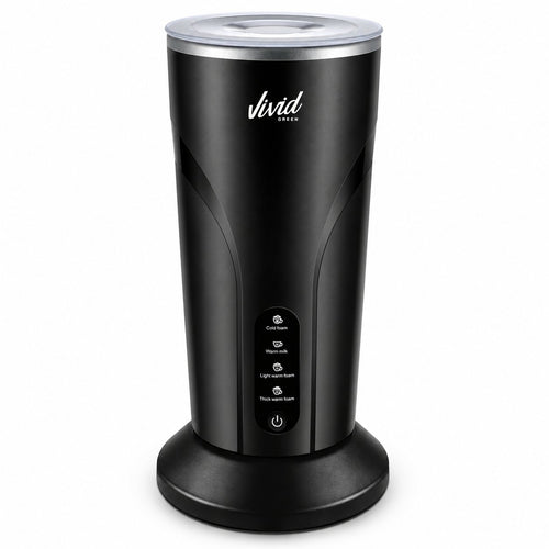 Vivid Green Melkopschuimer - PFAS-vrij - 4-in-1 Melkschuimer - Elektrische Melkklopper - Zwart