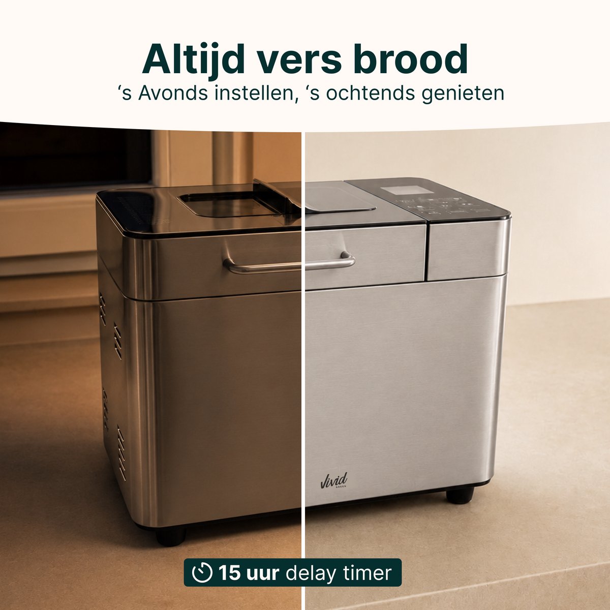 Vivid Green Brotbackautomat Edelstahl