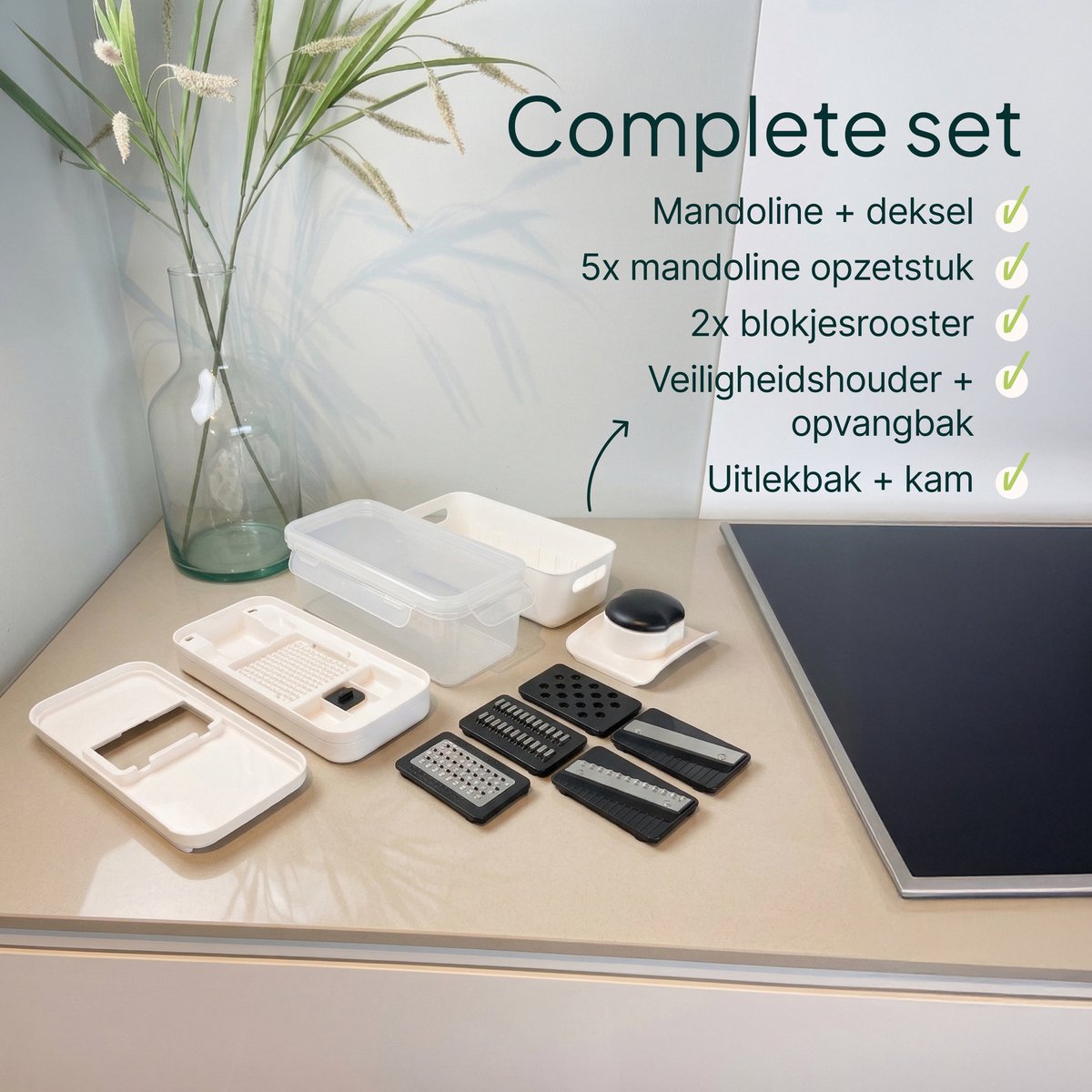 Vivid Green Gemüseschneider und Meal-Prep-Behälter Multifunktional