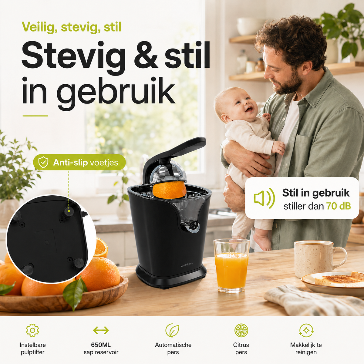 Vivid Green Elektrische Zitruspresse