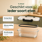 Vivid Green Meal-Prep-Behälter aus Glas, 6 Stück