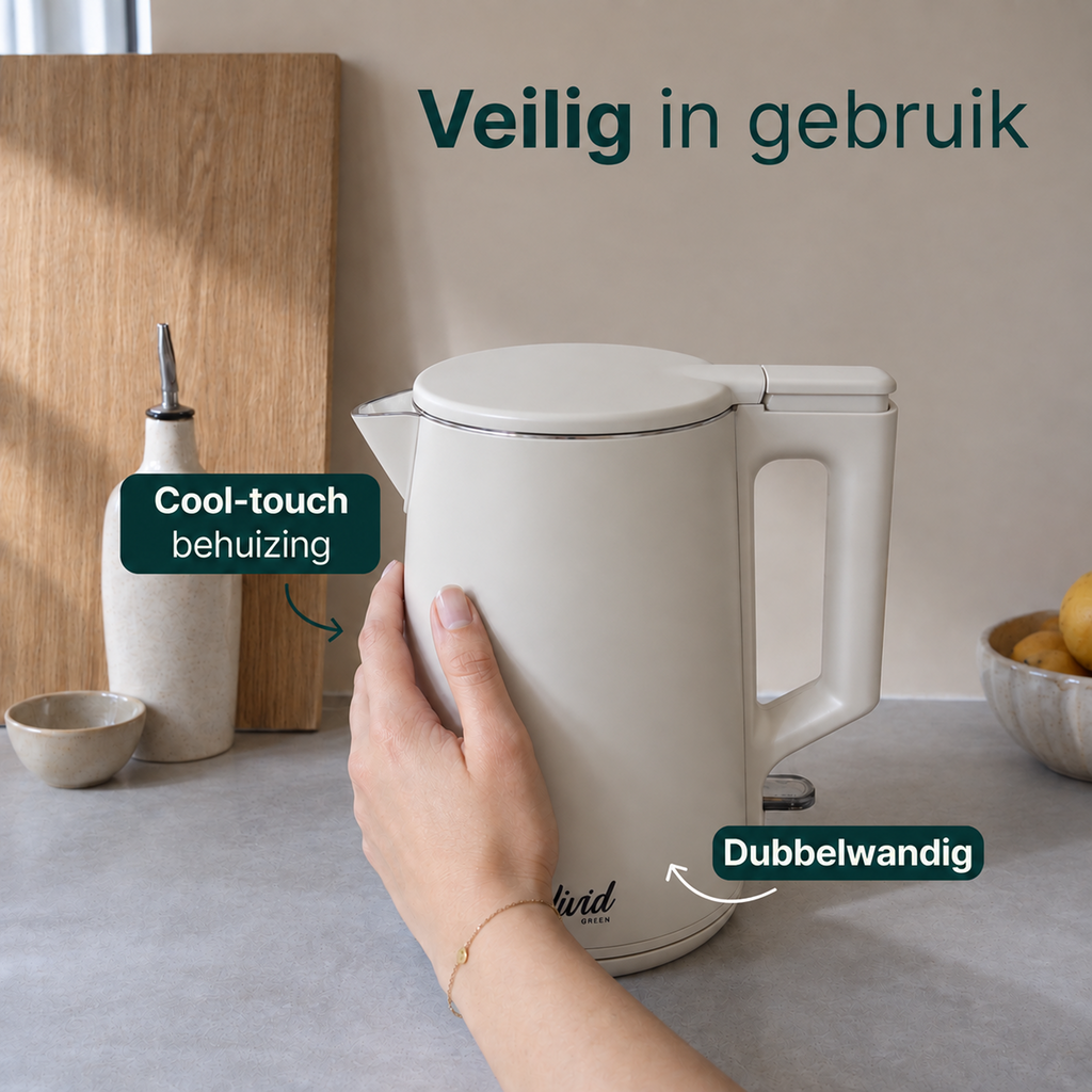 Vivid Green 2200W Wasserkocher - Creme