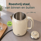Vivid Green Luxus-Wasserkocher Retro-Design - Creme