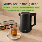 Vivid Green 2200W Wasserkocher - Schwarz