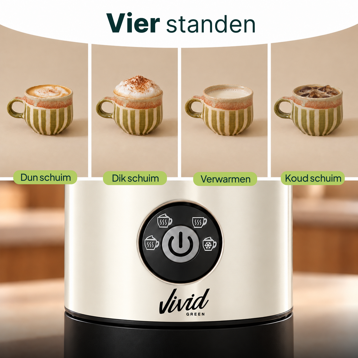 Vivid Green Melkopschuimer - 300ML