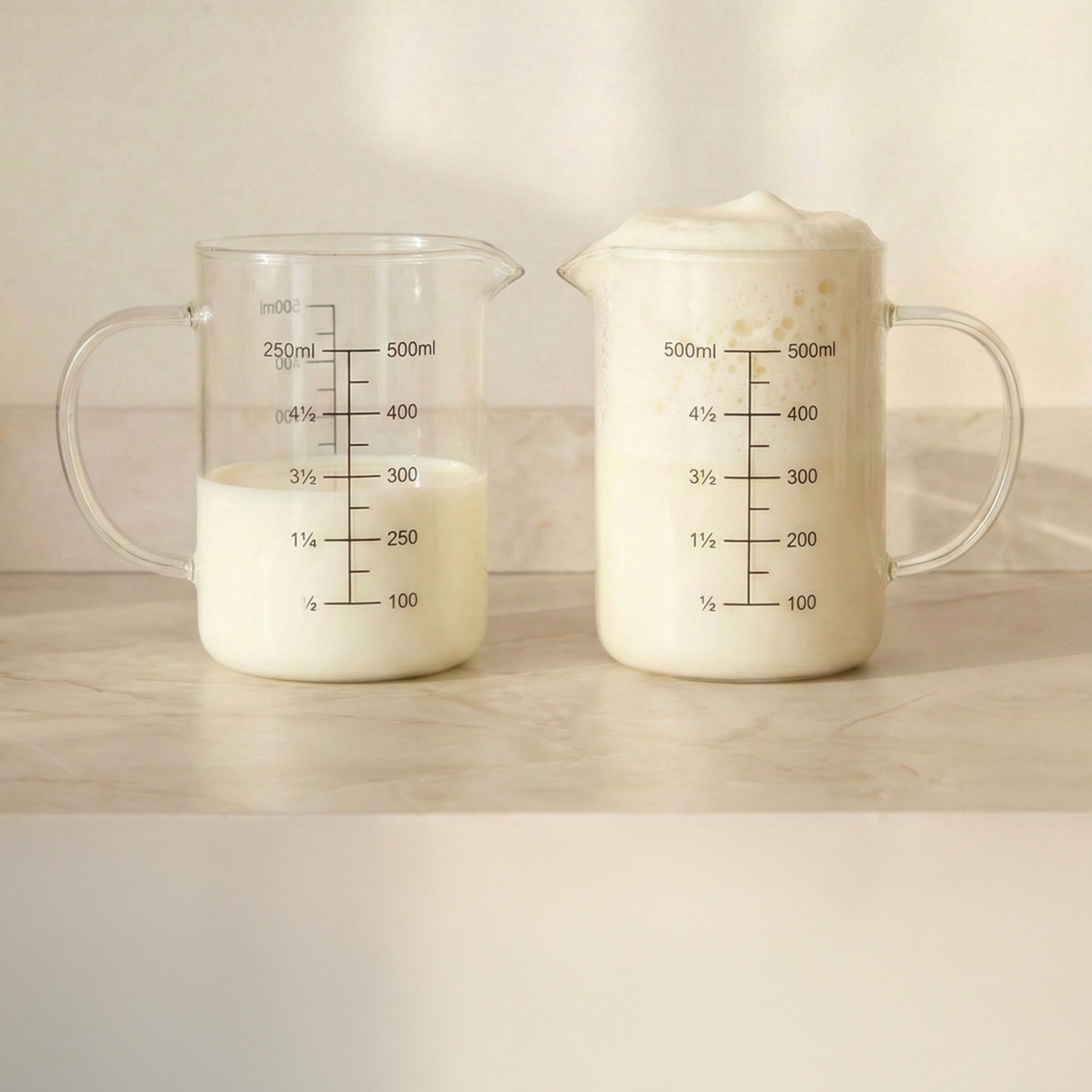 Heiße Milch ohne Schaum