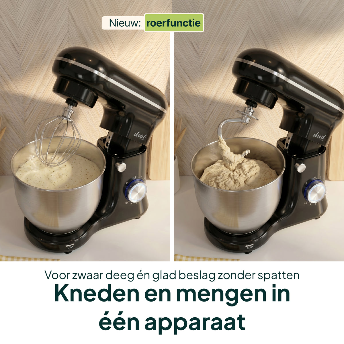 Vivid Green Küchenmaschine 1500W 5L Rührschüssel