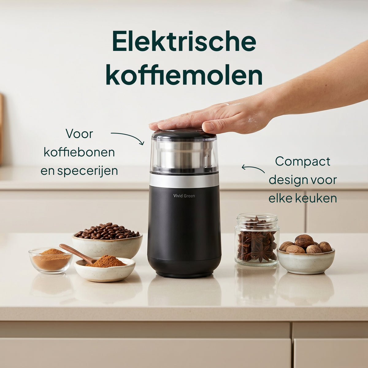 Vivid Green Elektrische Kaffeemühle
