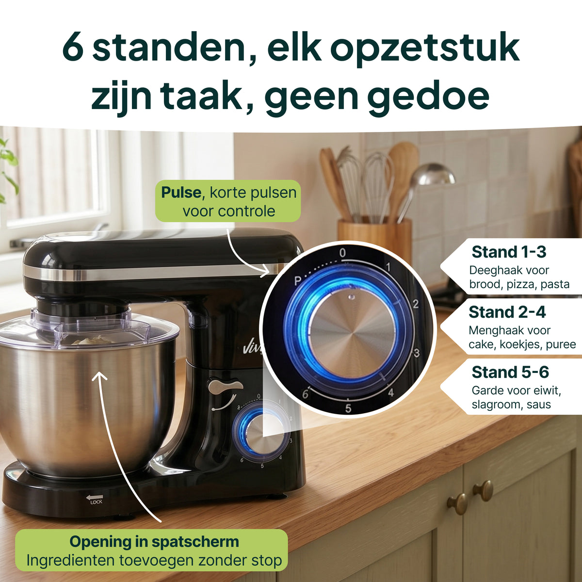 Vivid Green Küchenmaschine 2000W