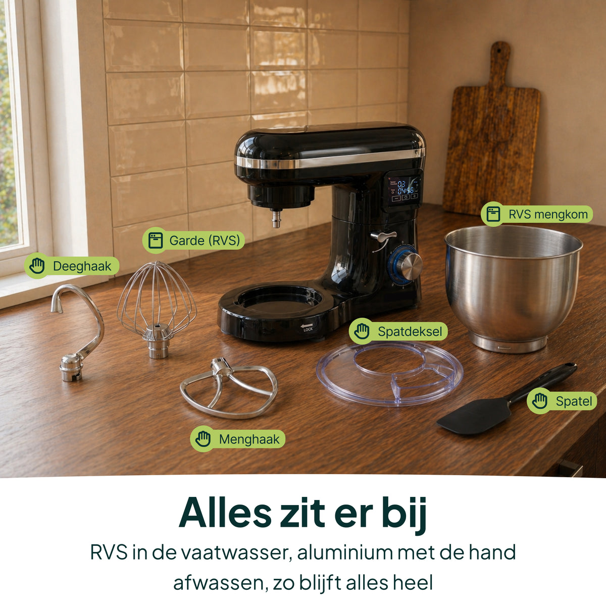 Vivid Green Küchenmaschine mit Display