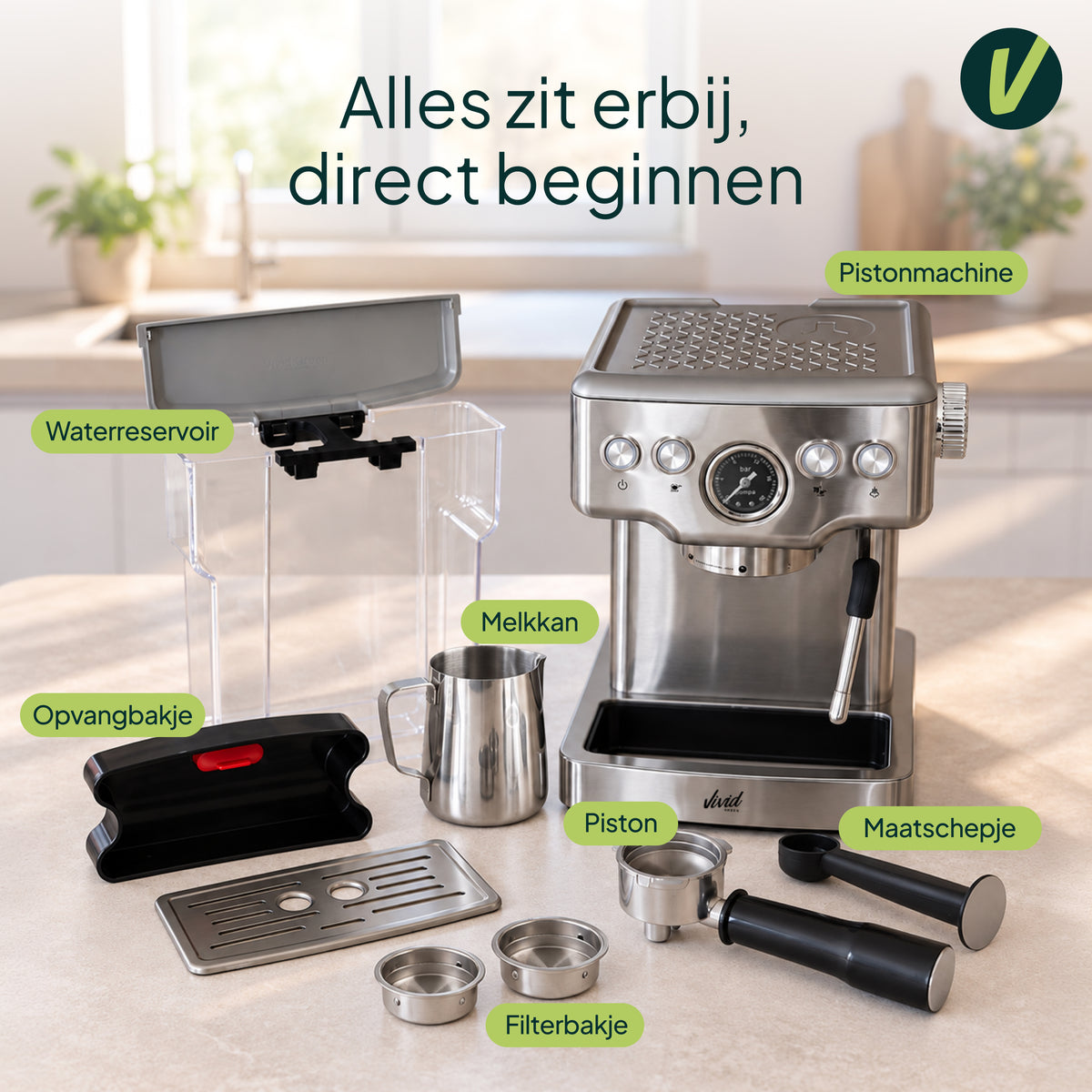 Vivid Green Kolbenmaschine