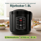 Vivid Green Reiskocher mit Dampfgarer
