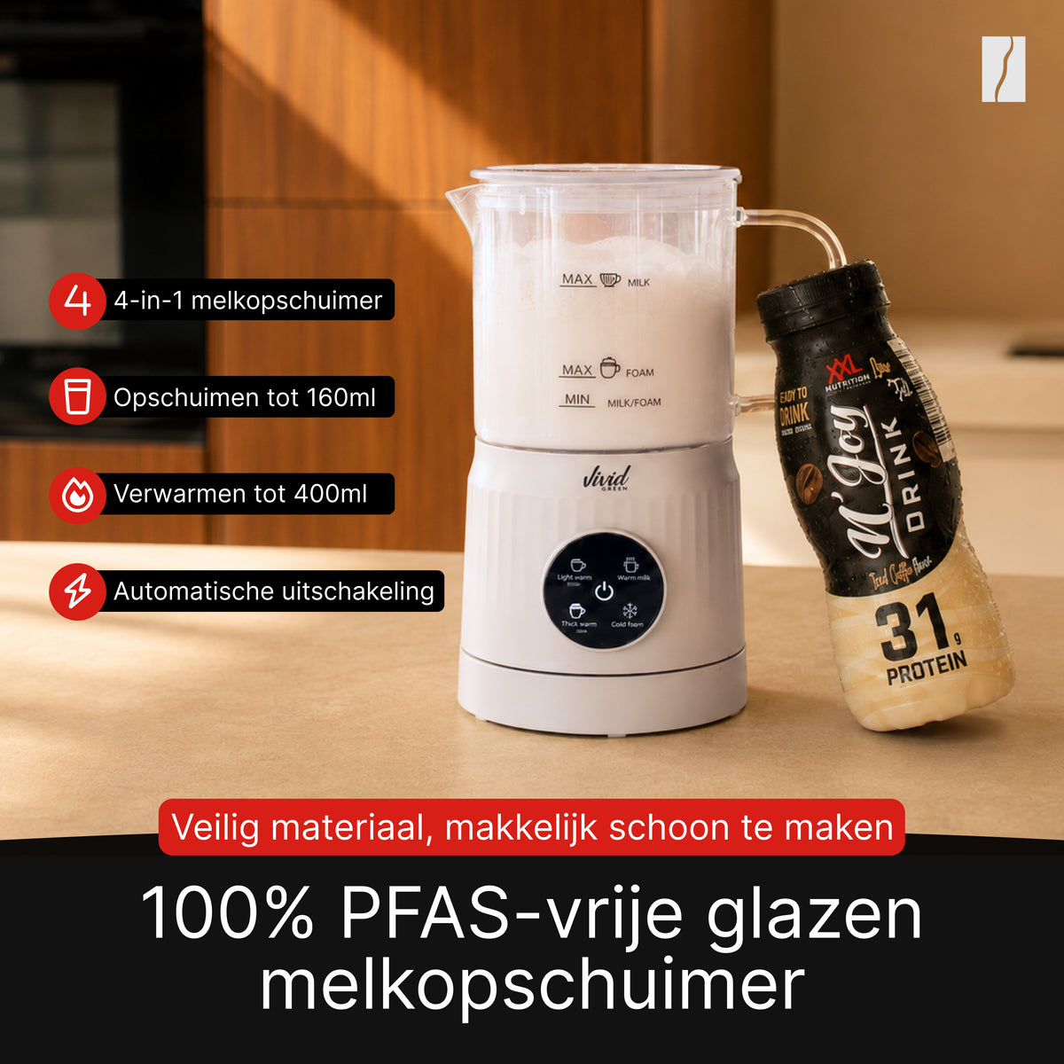 Proticcino - Milchaufschäumer + 6er-Pack