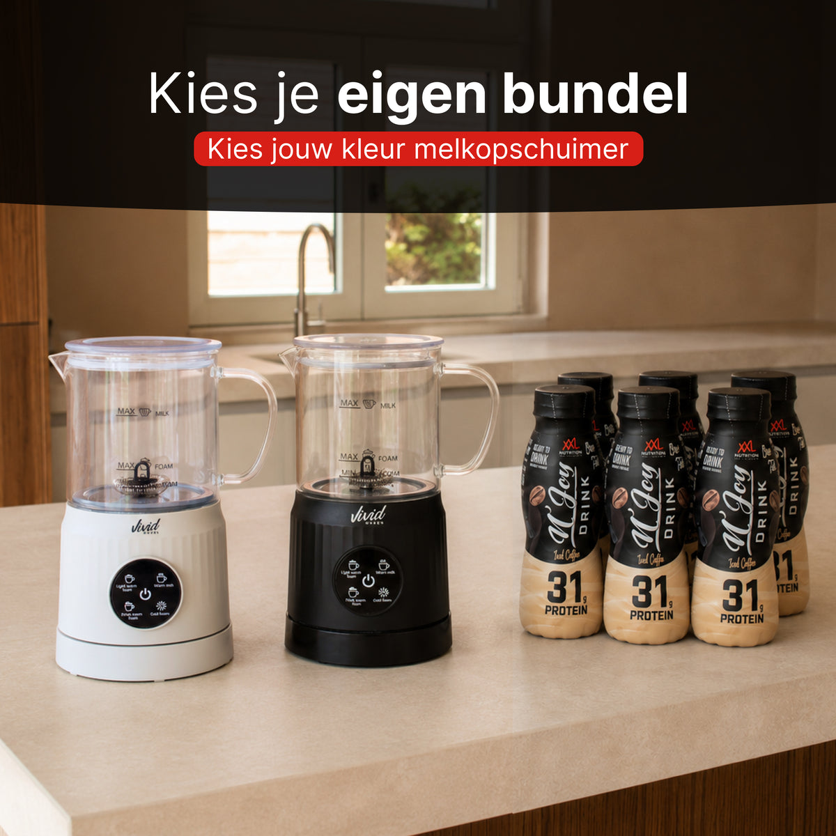 Proticcino - Milchaufschäumer + 6er-Pack