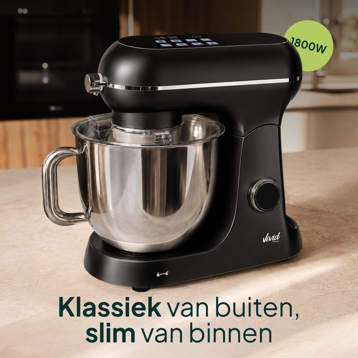 Vivid Green Küchenmaschine Deluxe mit Display
