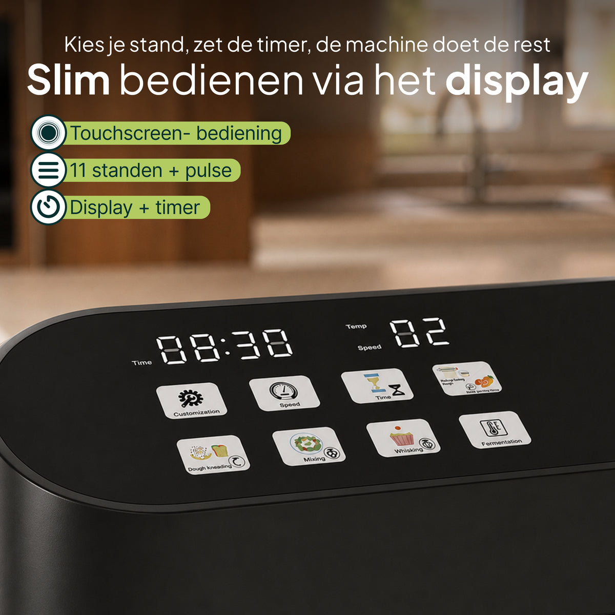 Vivid Green Küchenmaschine Deluxe mit Display
