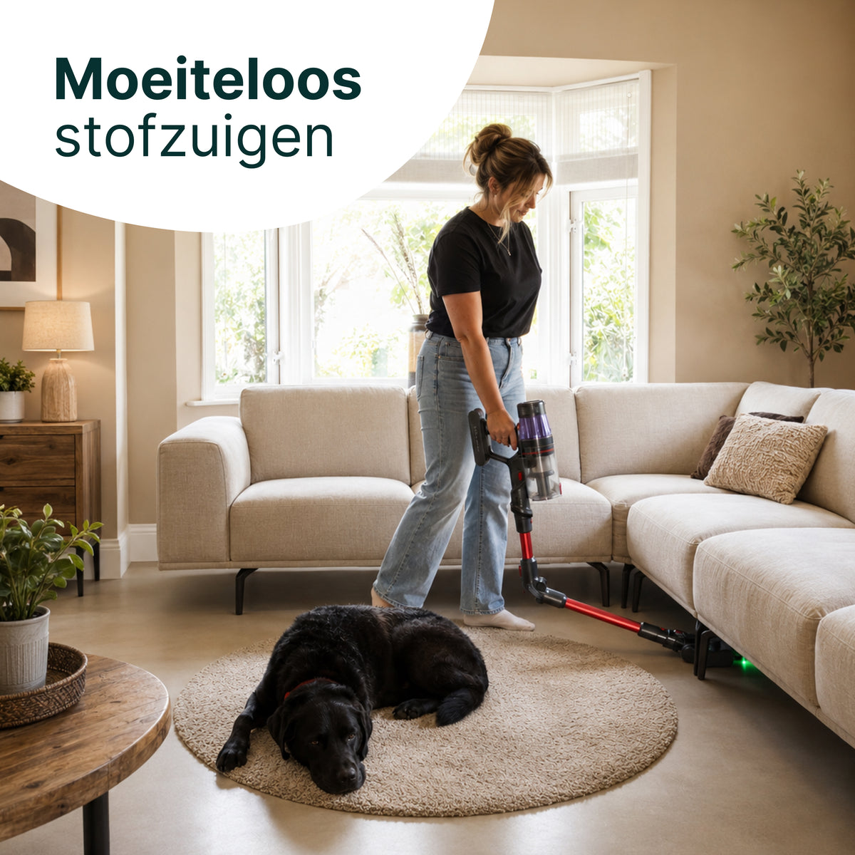Vivid Green Akku-Staubsauger mit Wischfunktion
