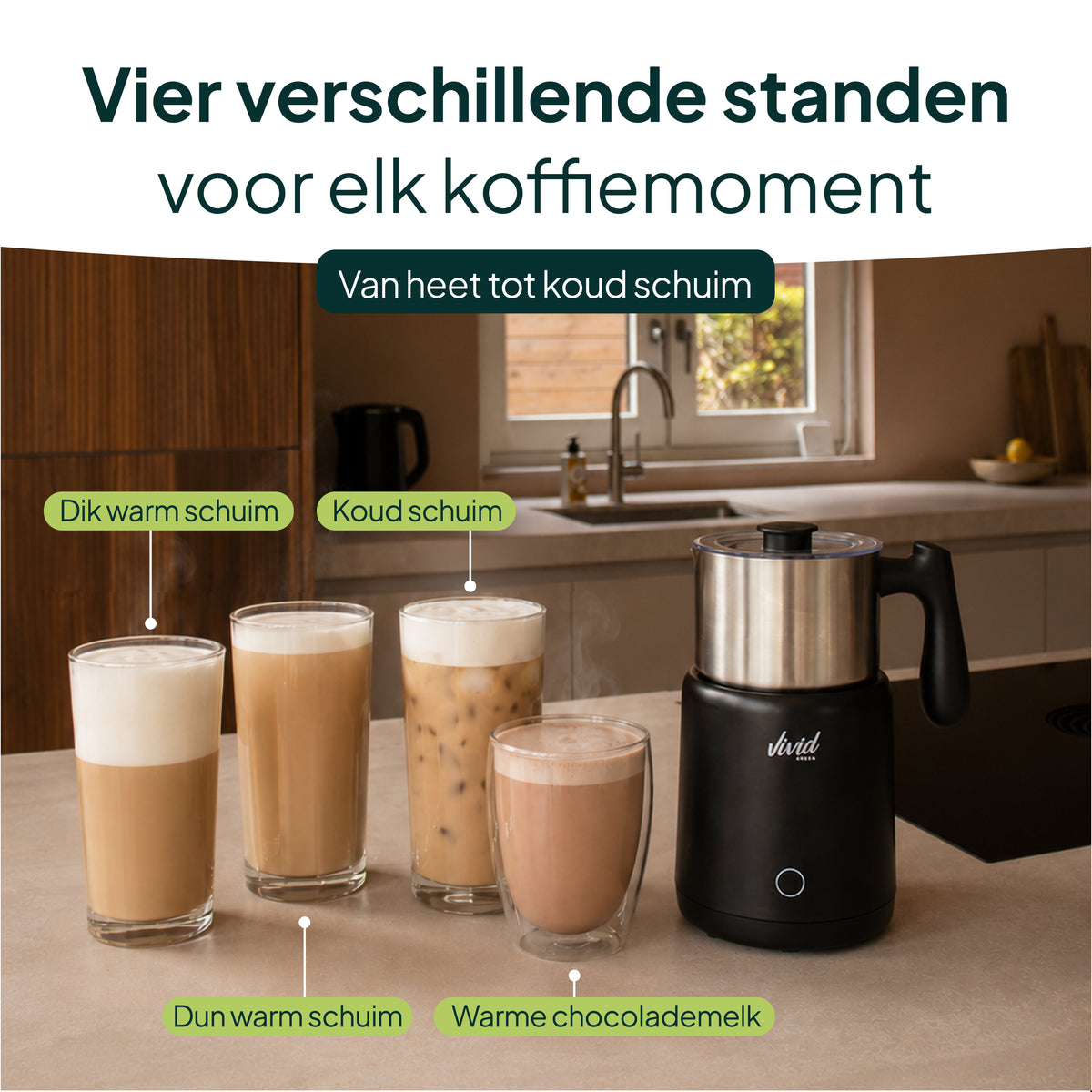 Vivid Green XXL Milchaufschäumer 600ML