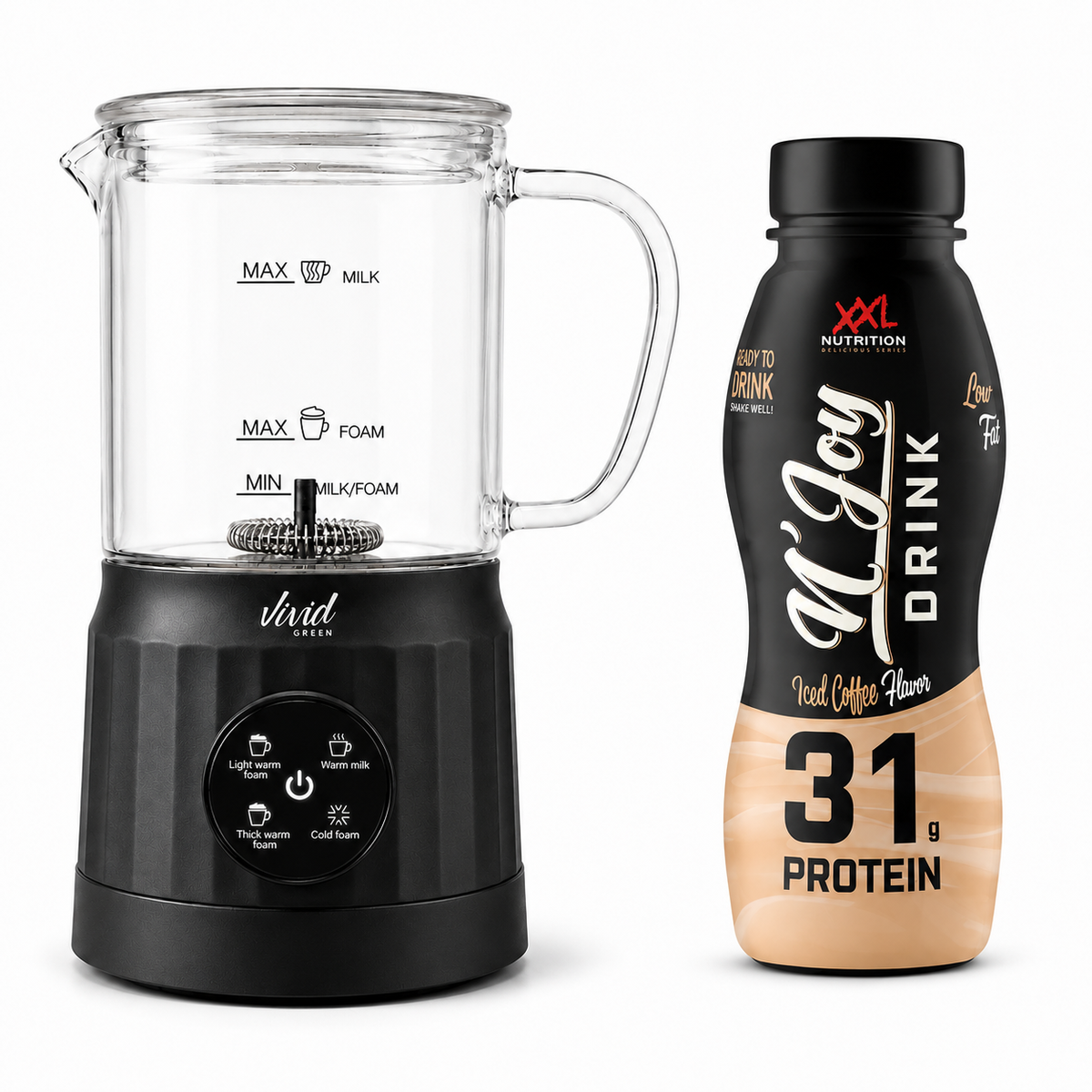 Proticcino - Milchaufschäumer + 6er-Pack