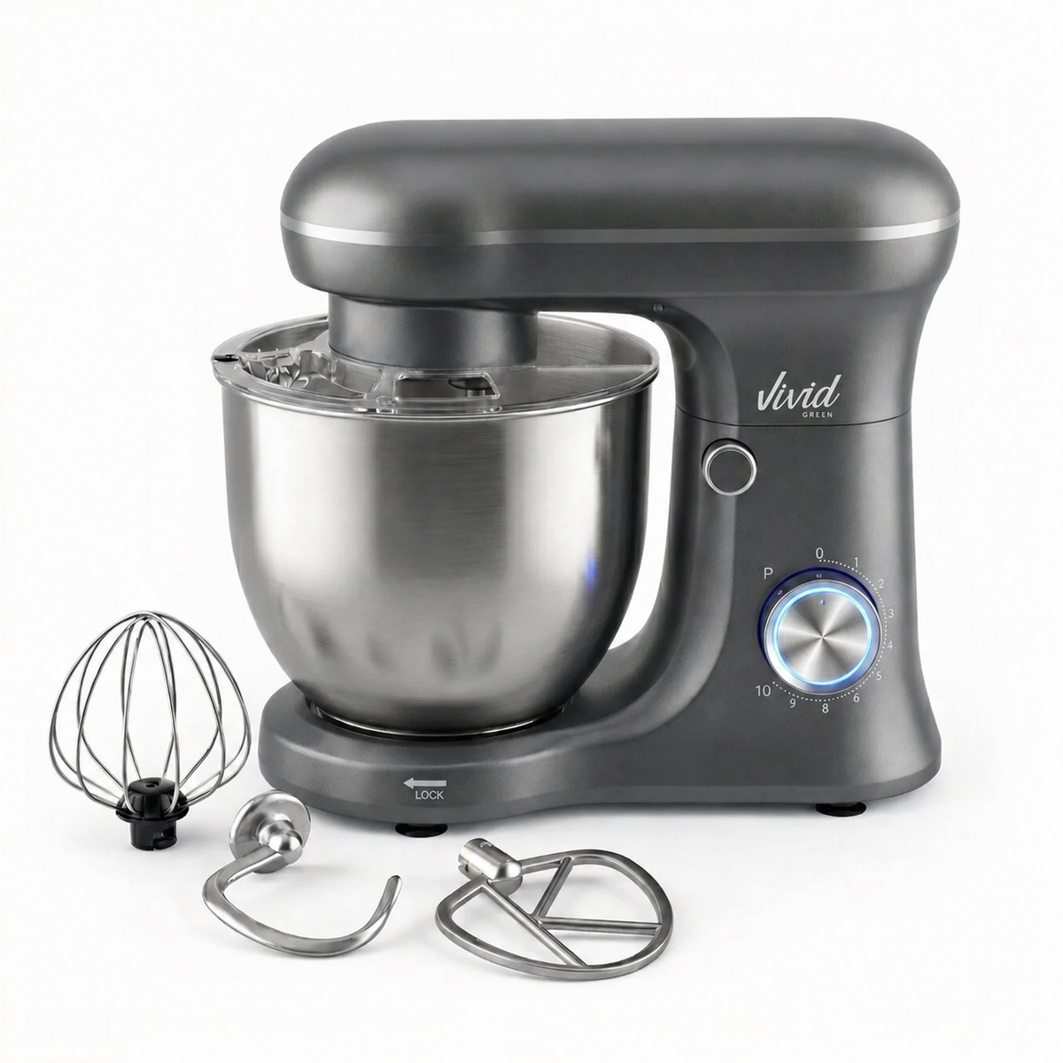 Vivid Green Küchenmaschine 1500W 5L Rührschüssel