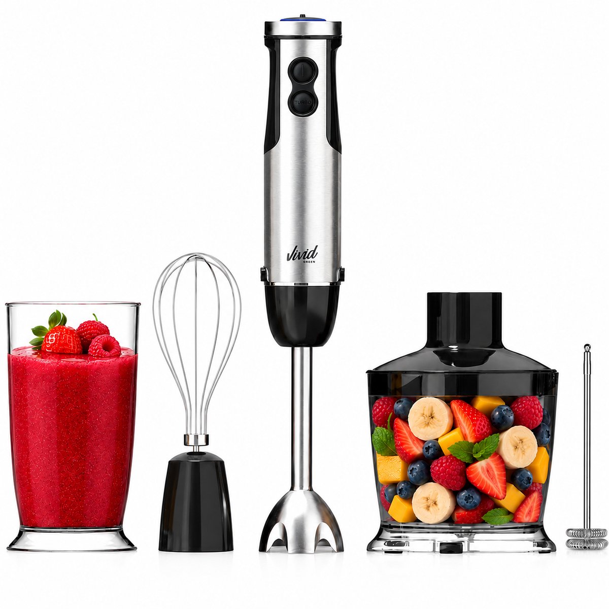 Vivid Green 5-in-1 Stabmixer-Set